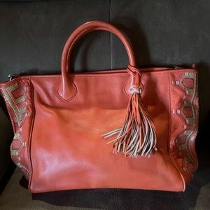 Isabella Fiore Leather orange leather purse!